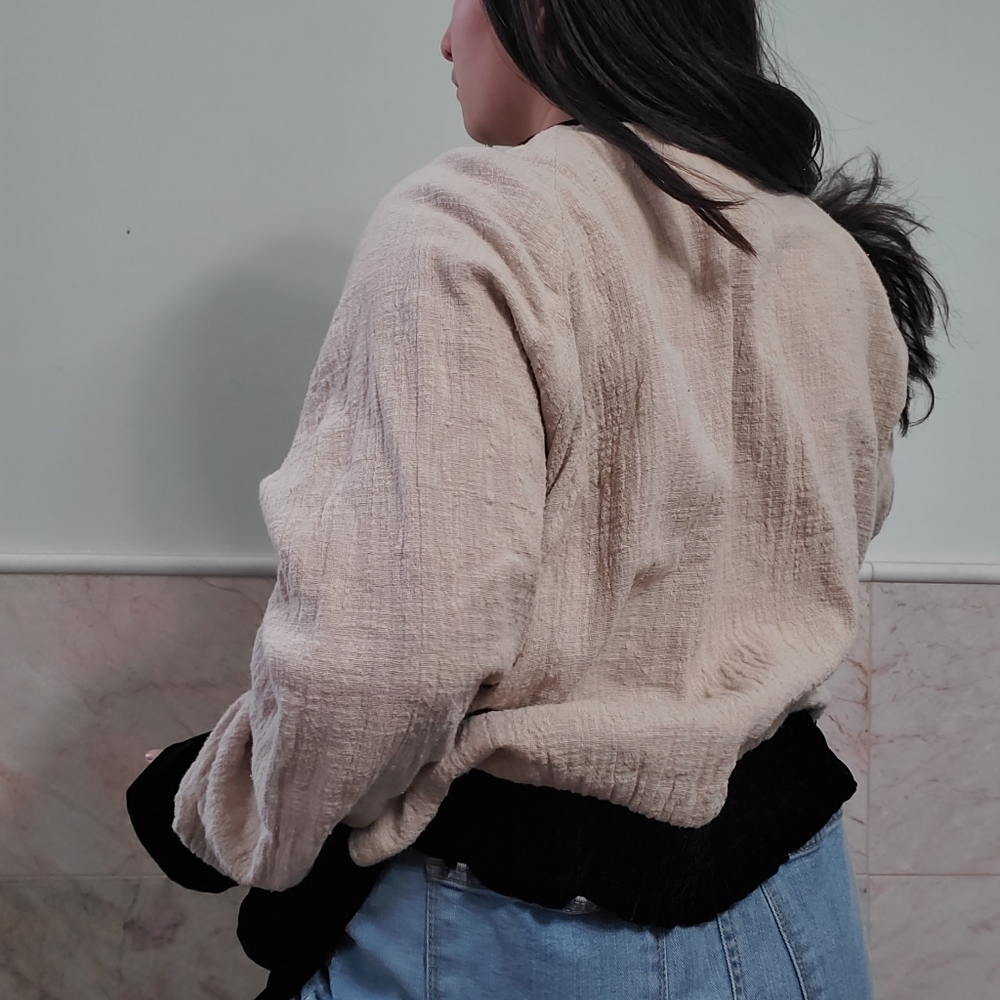 Gimmicks Floral Velvet Embroidery Bomber Jacket Size Large - Picture 14 of 16